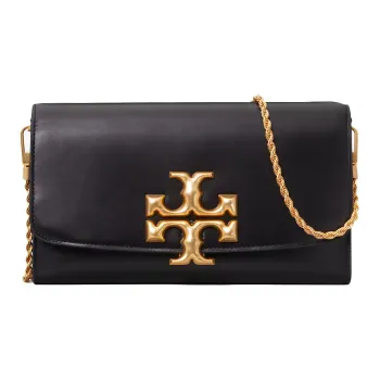 TORY BURCH Eleanor Cow Leather Crossbody Bag, Shoulder Bag Women's Black