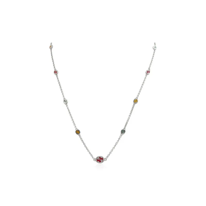 GUCCI Sterling Silver, Enamel Necklaces Women's Silver-0