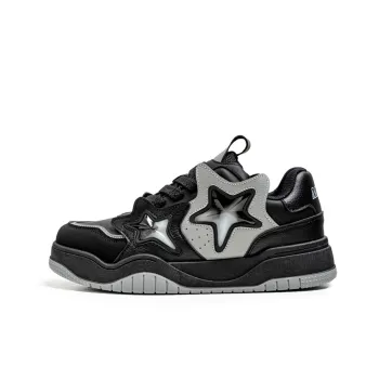 Meiretu Anti Slip Wear Resistant Low Top Skateboard Shoes Men's Black