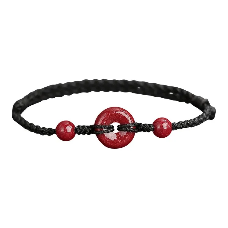 Princess Cui Reconstructed Cinnabar Jade Bracelets Unisex-4