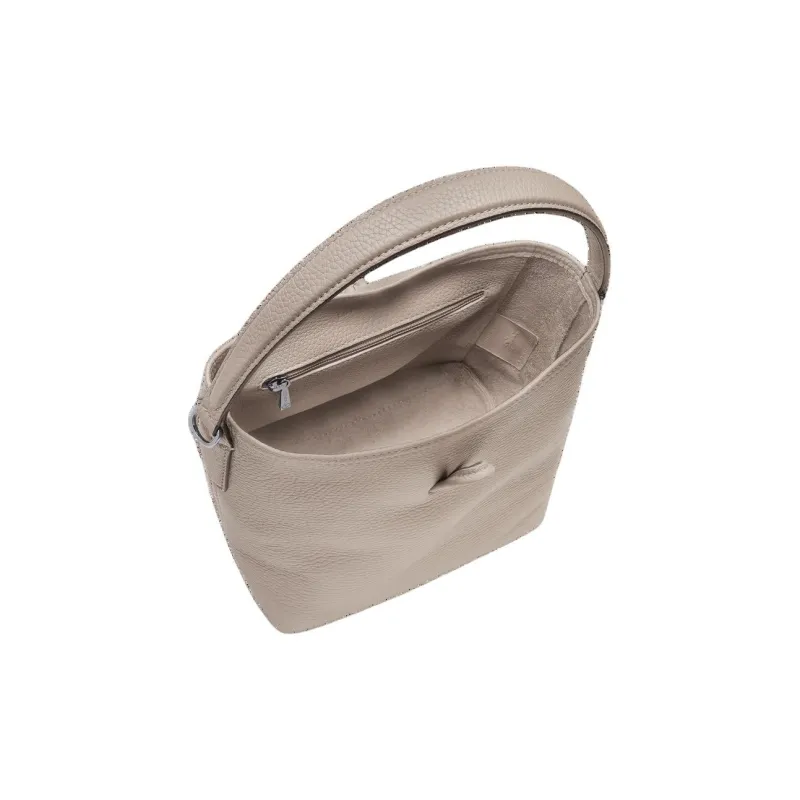 LONGCHAMP Roseau Essential Cow Leather Bucket Bag Handbag Shoulder Bag Crossbody Bag Small Size Women's Light Beige-3