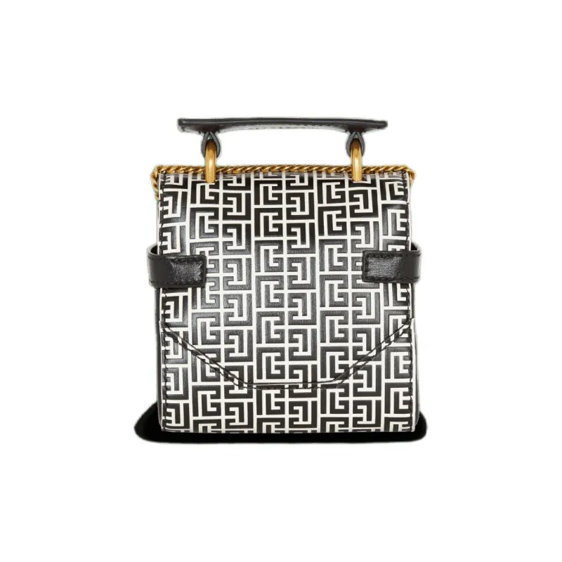 BALMAIN Logo Monogram Chain Linked Shoulder Bag-2
