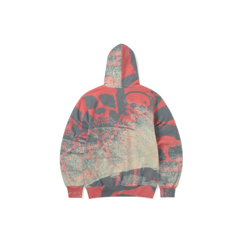 Thisisneverthat SS24 Skeletons Hoodie Sweatshirt Unisex Red-1