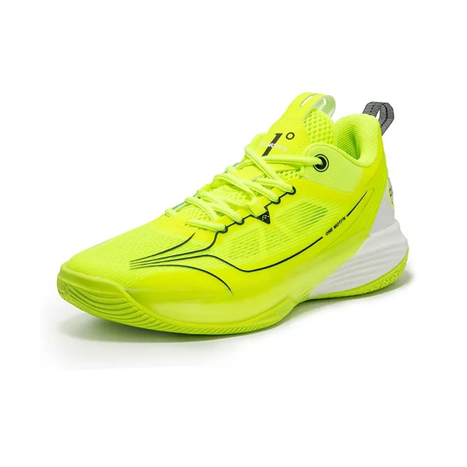361° ONE MOTION Wave Series Basketball Shoes Men Low Top Neon Solar Yellow/361 Degrees White-1
