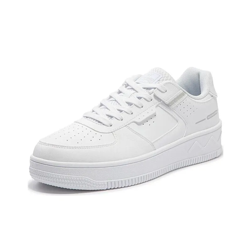 361° Durable Breathable Low Top Skateboard Shoes Men's White-1