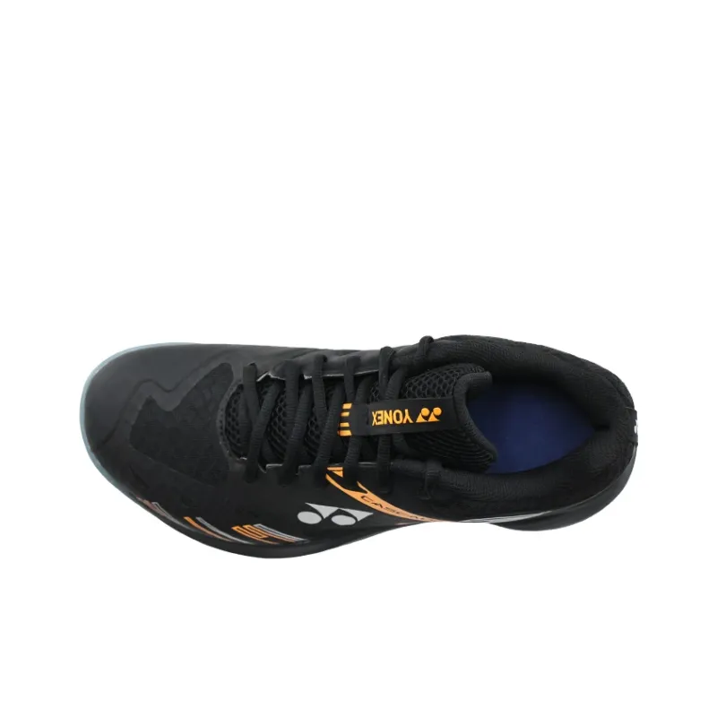 YONEX Cushioning Anti Slip And Wear Resistant Breathable Coverage Low Top Badminton Shoes Men's Black Orange-2