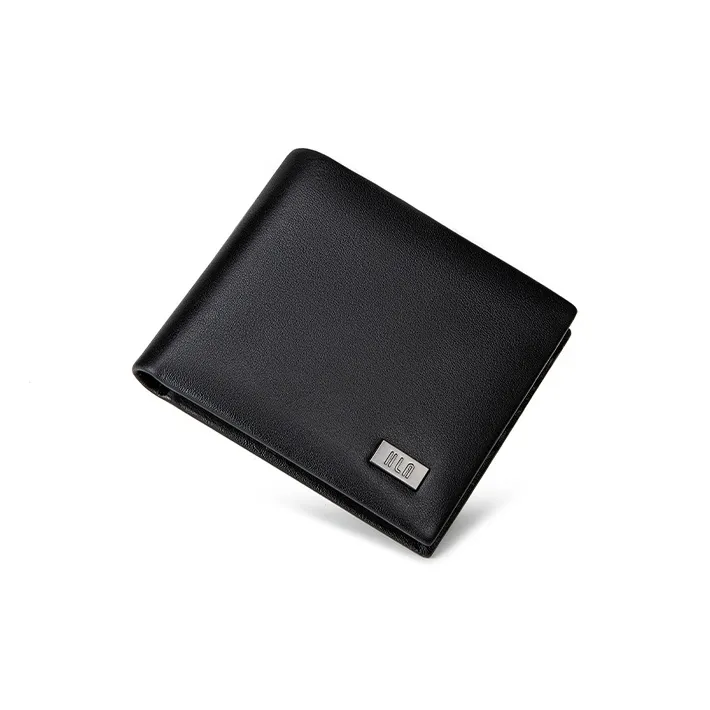 HLA Cow Leather Card Holder, Wallet Regular Men's Black-1