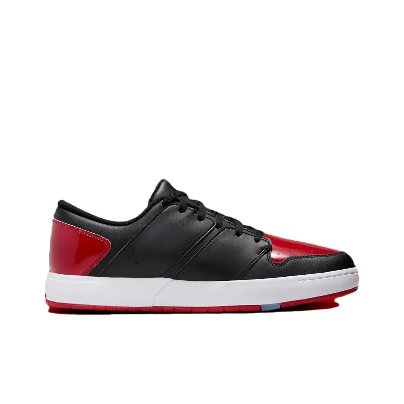 Jordan Nu Retro 1 Low Black White Varsity Red-1