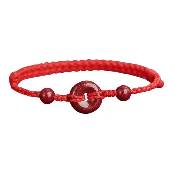 Princess Cui Reconstructed Cinnabar Jade Bracelets Unisex