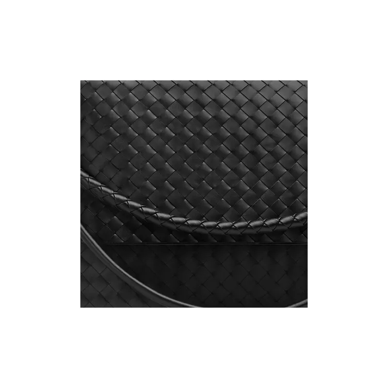 Bottega Veneta Calfskin Messenger Bag, Handbag, Shoulder Bag Men's Black-5