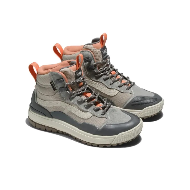 Vans UltraRange Exo Hi Gore-Tex Ww Mte-2 Anti-Slip Wear-Resistant High-Top Skateboard Shoes Unisex Gray Orange-1