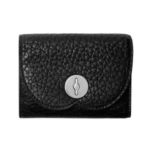Burberry Calfskin Wallet Women's Black
