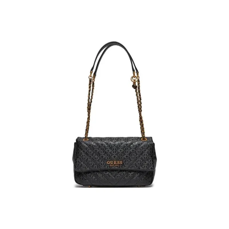 GUESS Artificial Leather Portable Crossbody Bag Shoulder Bag Women's Black-1