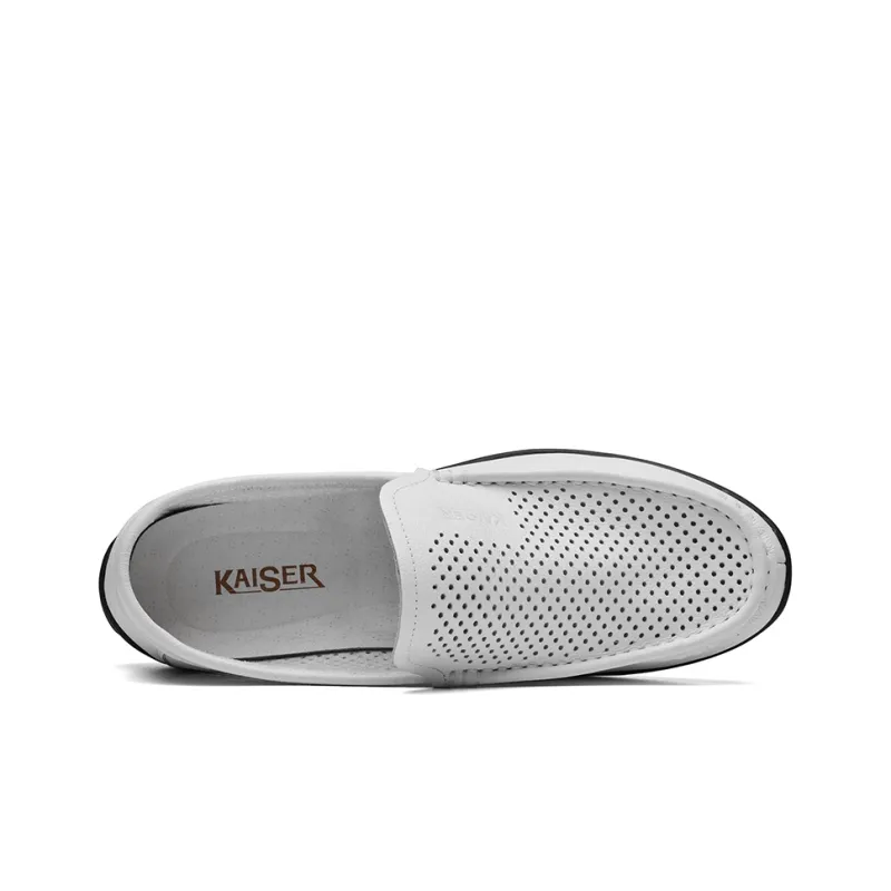 KAISER Gommino Loafers Men's White-2