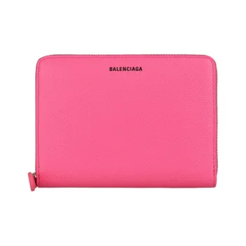 Balenciaga Leather Wallet Mini Women's Rose Purple
