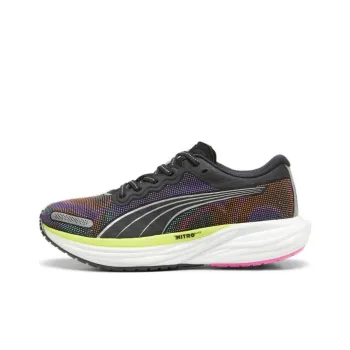 Puma Women's Deviate Nitro 2 'Black Lime Poison Pink'