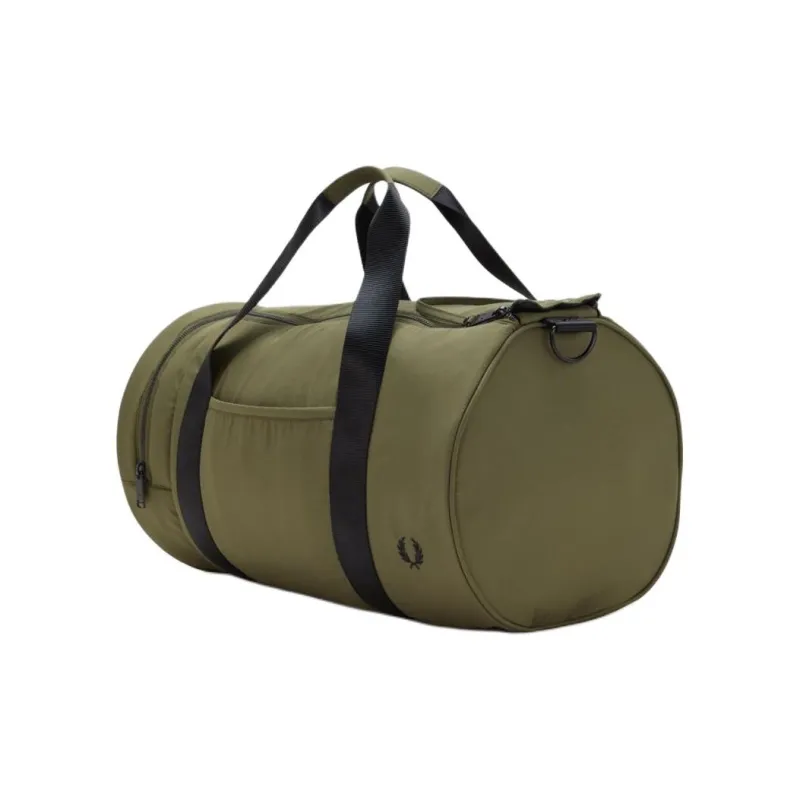 FRED PERRY Recycled Polyester Shoulder Bag, Crossbody Bag, Handbag, Gym Bag Unisex Green-1