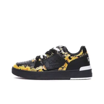 VERSACE JEANS Low Top Skateboard Shoes Men's Black