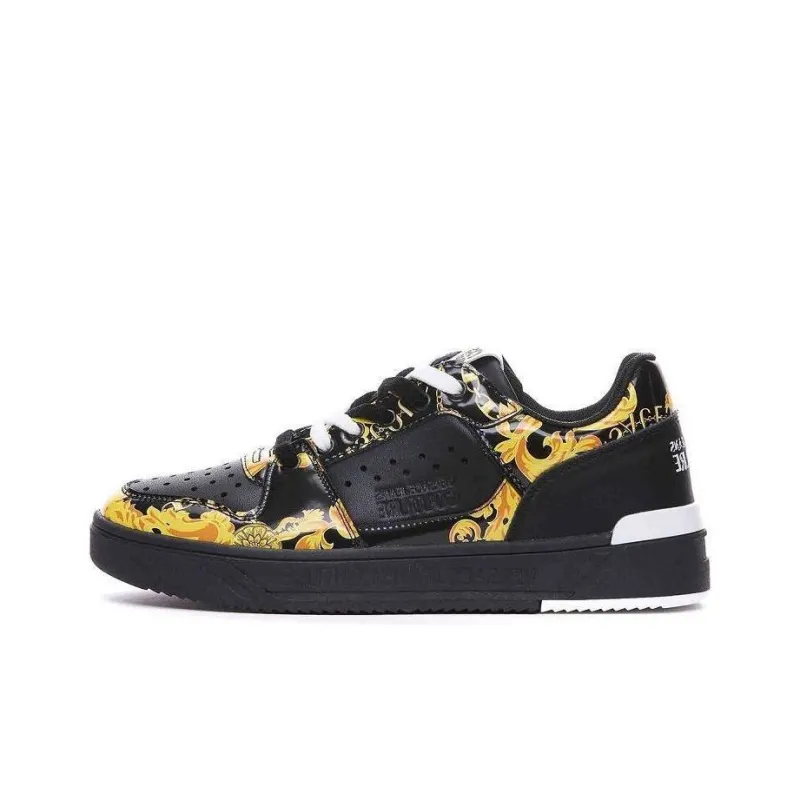 VERSACE JEANS Low Top Skateboard Shoes Men's Black-0