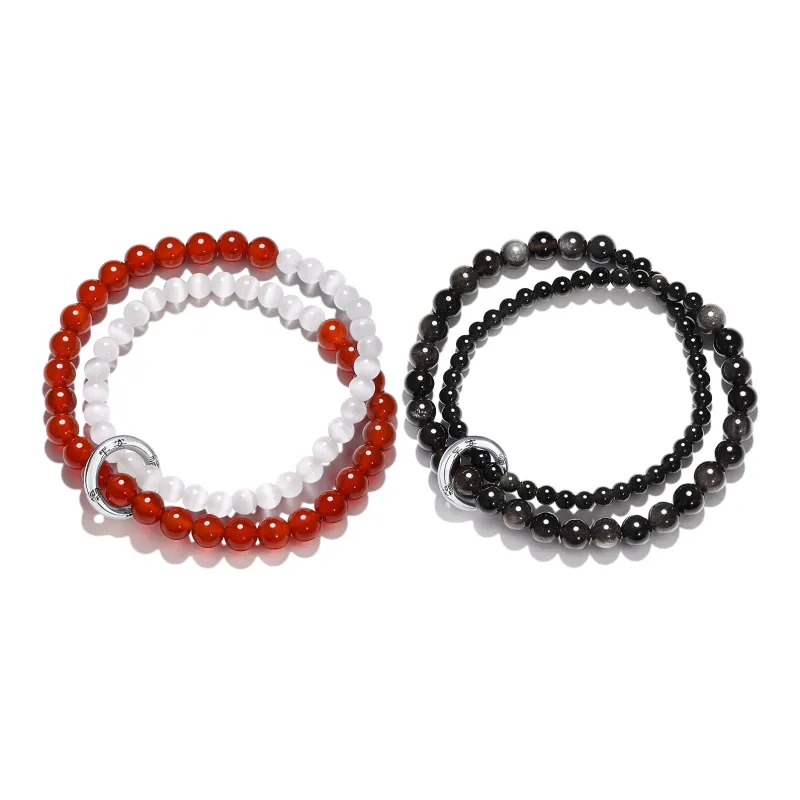 STYLEJING Obsidian Jade Bracelets Unisex-6