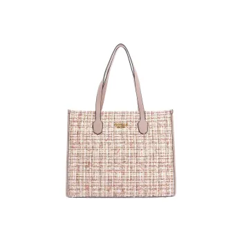 GUESS Polyester With Cotton And Metal Tote Bag Shopping Bag Handbag Women's Pink