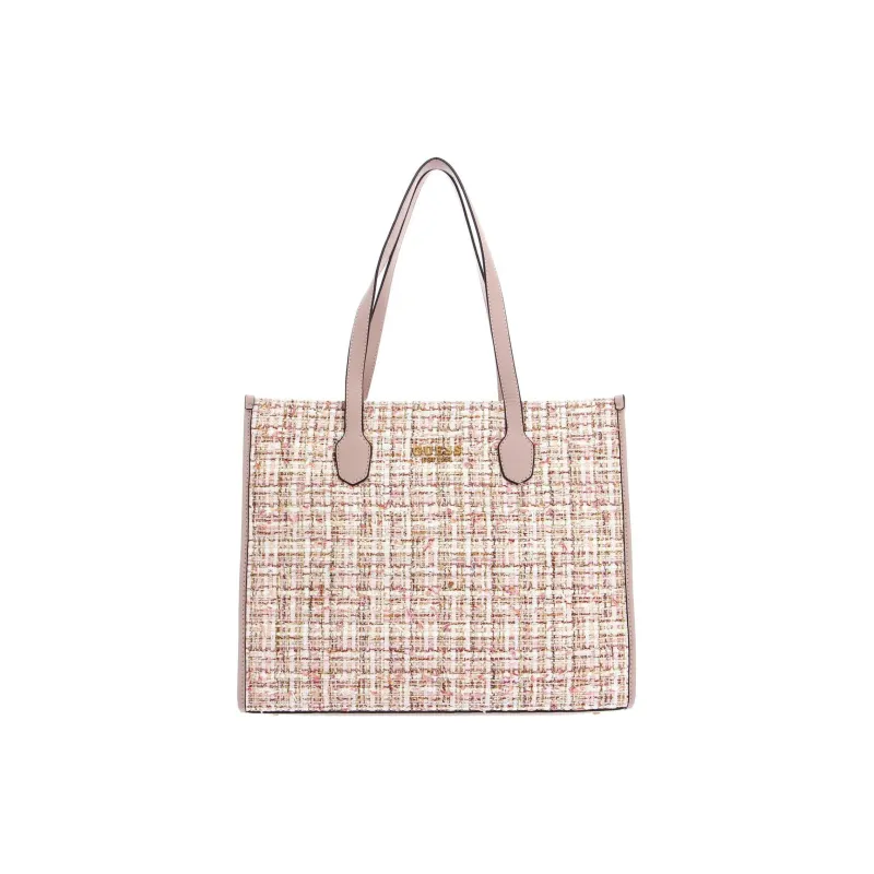 GUESS Polyester With Cotton And Metal Tote Bag Shopping Bag Handbag Women's Pink-0