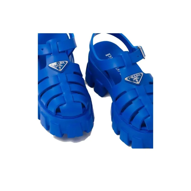 PRADA Roman Sandals Women's Light Blue-4