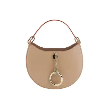 Chloe Calfskin Hobo Bag Shoulder Bag Crossbody Bag Handbag Women's Light Brown