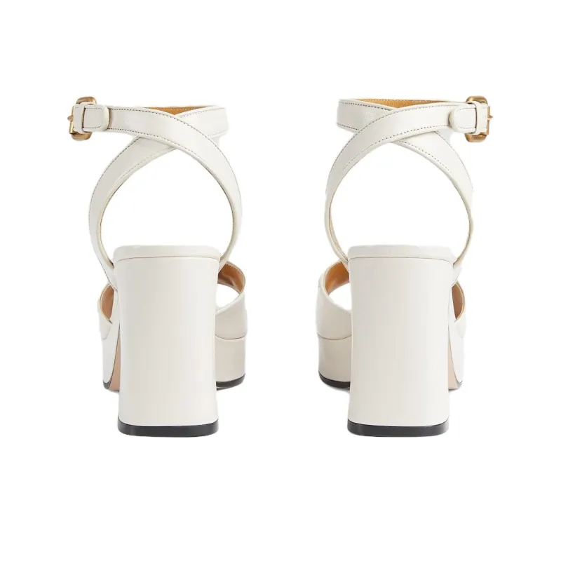 GUCCI Horsebit 100mm Leather Sandals-3