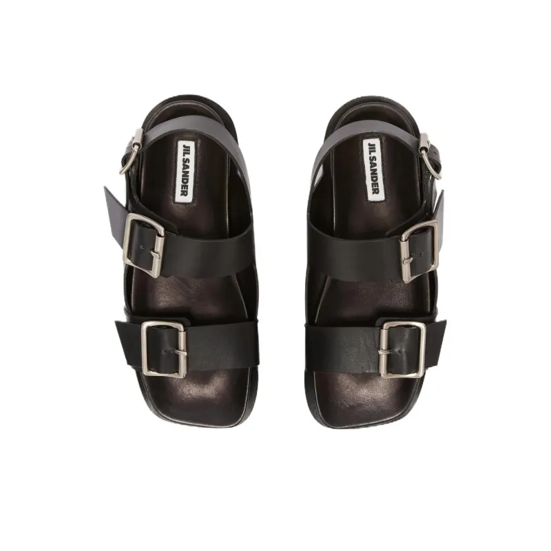 JIL SANDER Buckle-fastening Leather Sandals-4