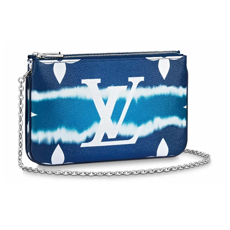 LOUIS VUITTON Pochette Double Zip Lv Escale Bleu-1