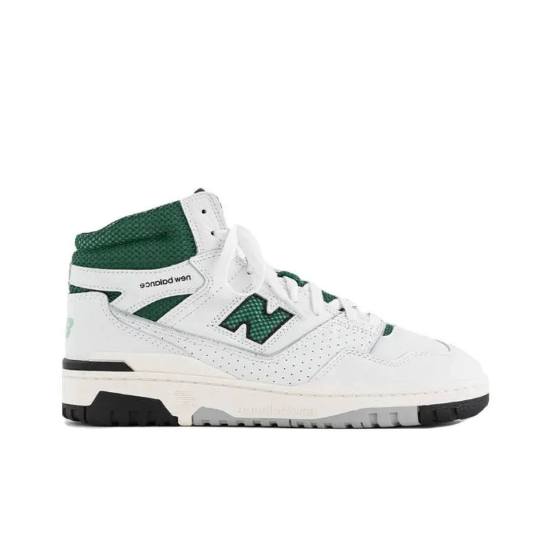 AIME LEON DORE x New Balance NB 650 Slip Resistant Mid Top Vintage Basketball Shoes Unisex White Green-1