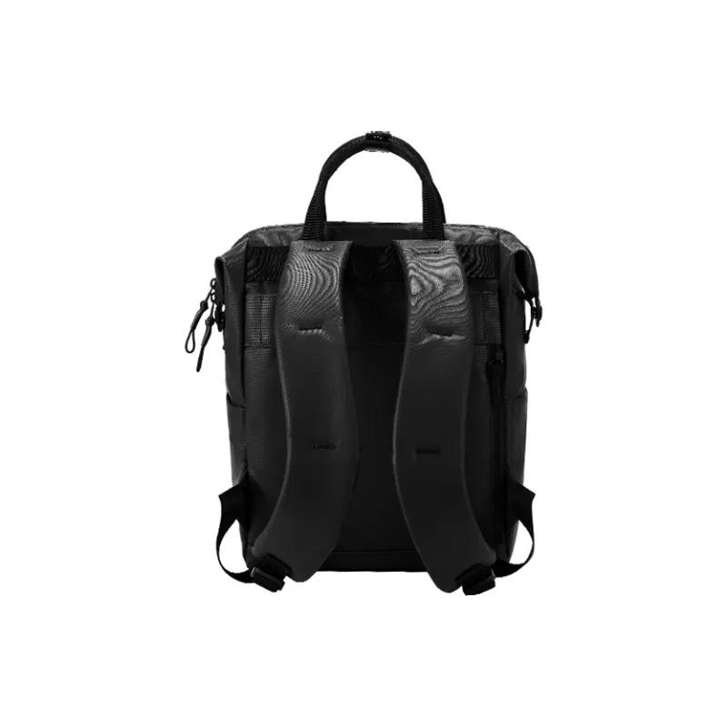 Venque Polyester Backpack Medium Size Unisex Black/Grey/Yellow/Red/Black-9