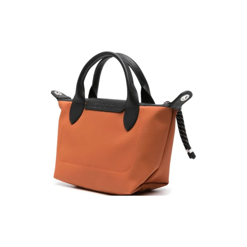 LONGCHAMP Le Pliage Energy Recycled Cotton Handbag Trumpets Women's Rusty Brown & Black-1