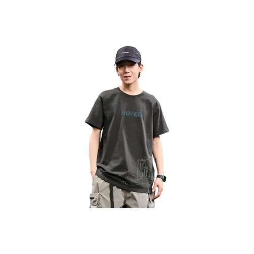 Tonlion T-Shirts Men Starry Gray