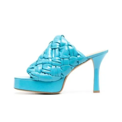 Bottega Veneta Slide Slippers 10cm Women's Blue