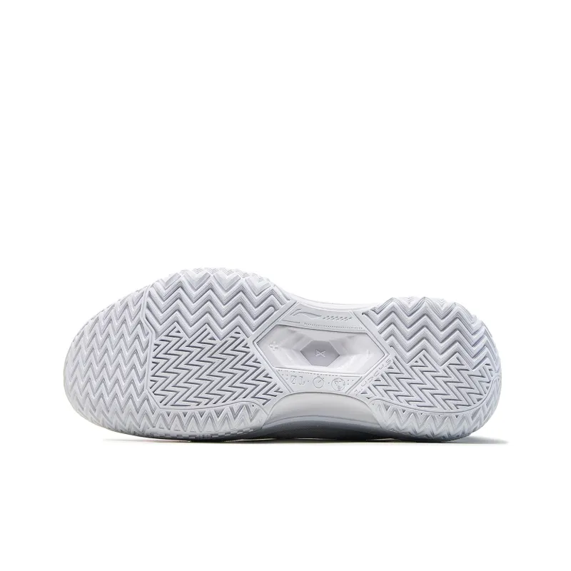 LiNing Jie Ao White Flame Cushioned Slip Resistant Abrasion Resistant Low Top Basketball Shoes Men's Standard White-6