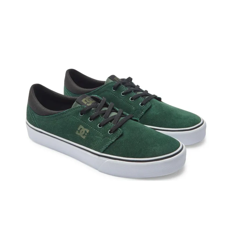 DC Shoes Anti Slip Wear Resistant Low Top Skateboard Shoes Unisex Green-2