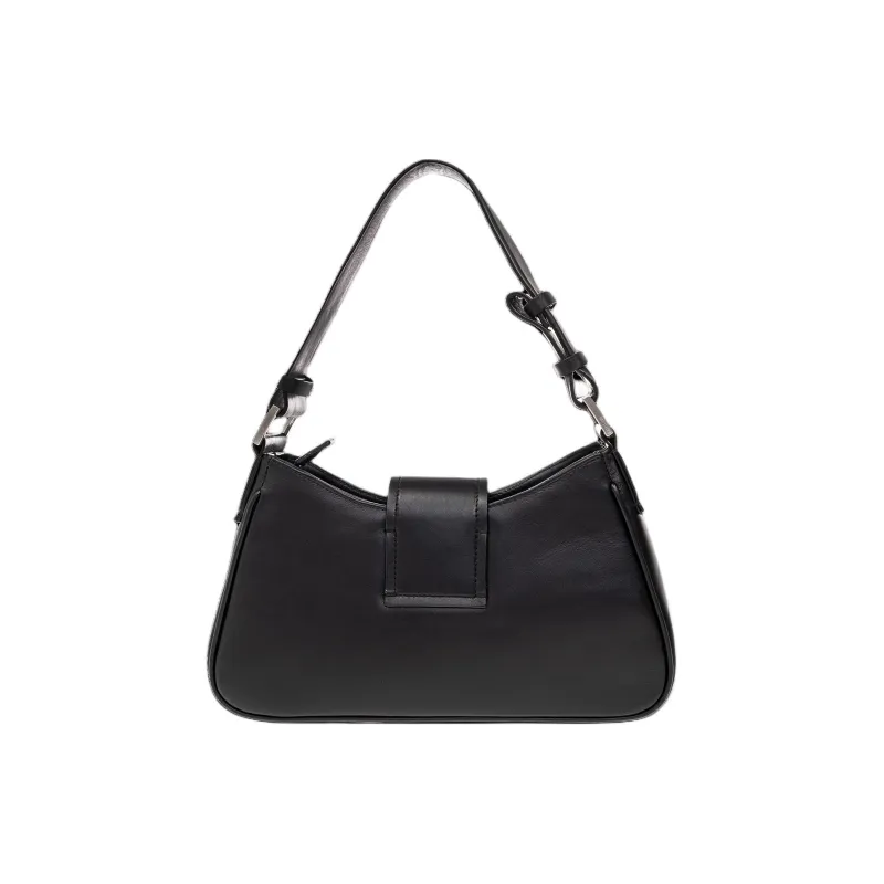 Misbhv Leather Handbag Shoulder Bag Women's Black-2
