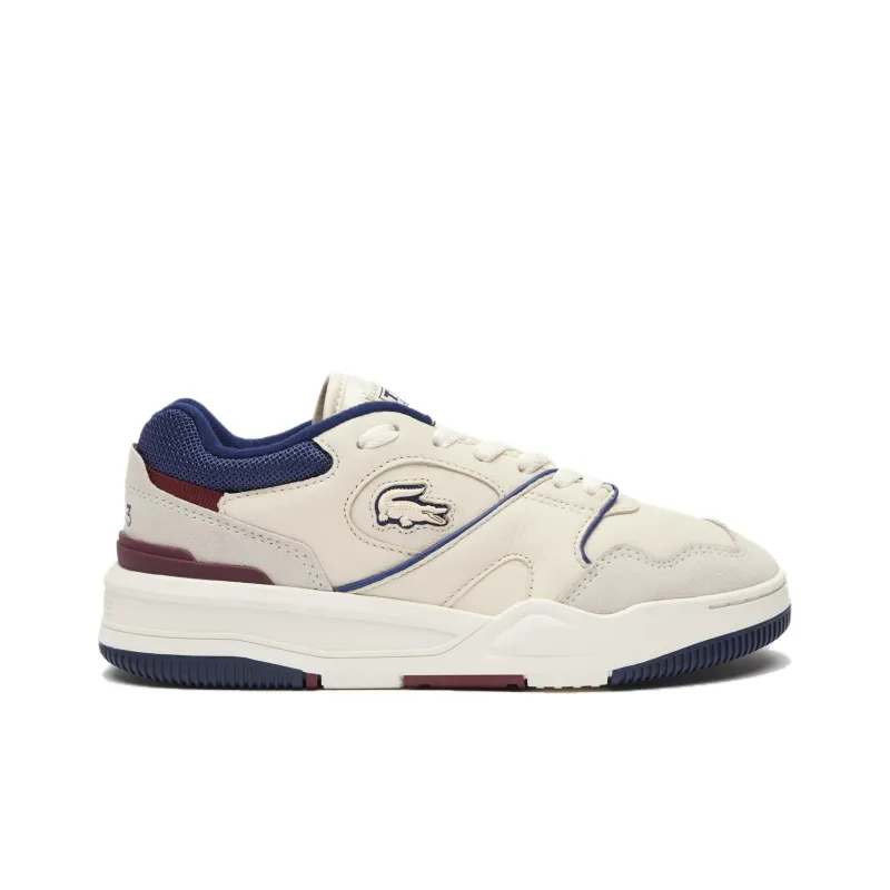 LACOSTE Wear resistant And Lightweight Low Top Skateboard Shoes Women's White-1
