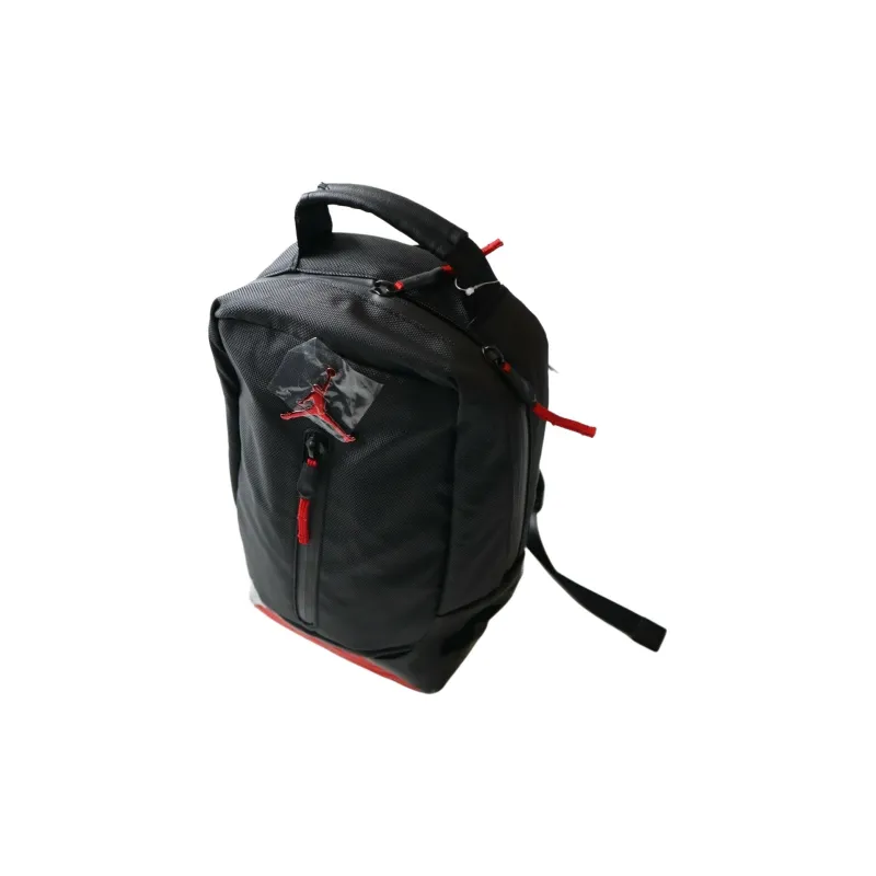Jordan Polyester Basketball Bag Backpack Small Size Unisex Black Red-4