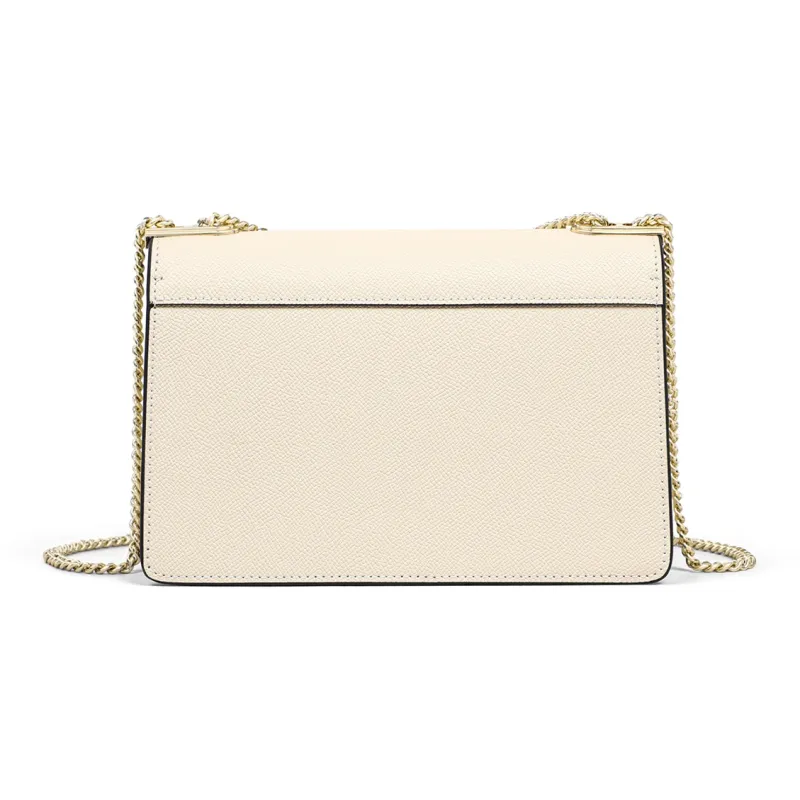 PT'SON Cow Leather Small Square Bag, Underarm Shoulder Bag, Crossbody Bag Regular Women's Ecru-3