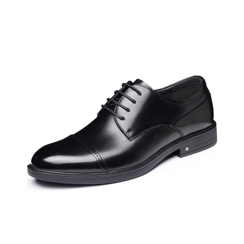 LAORENTOU Dress Shoes Men Low Top Black-1
