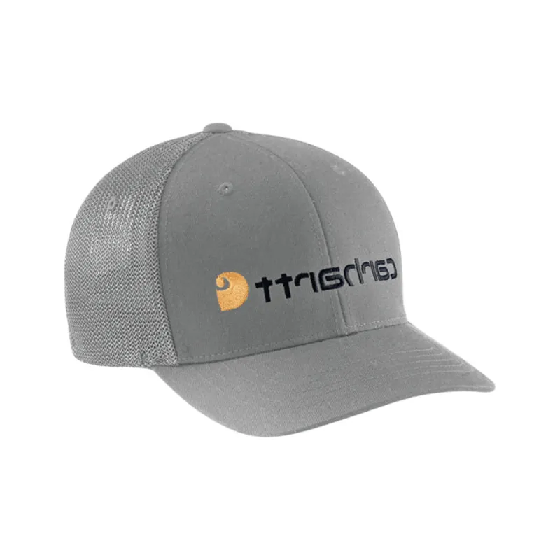 Carhartt Canvas, Cotton Twill, Polyester, Elastane Mesh Baseball Caps Unisex Gray-2