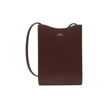 A.P.C Leather Handbag Shoulder Bag Crossbody Bag Women's Coffee