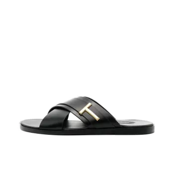 TOM FORD Preston Leather Slides