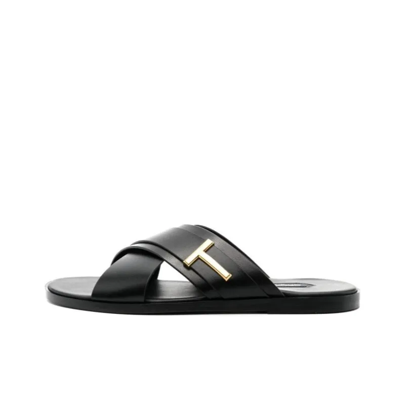 TOM FORD Preston Leather Slides-0