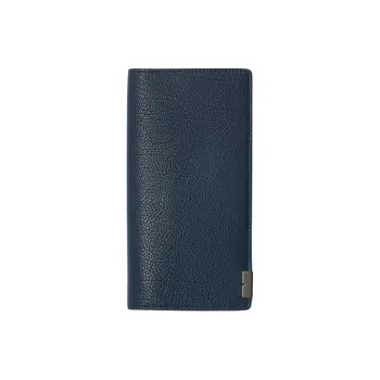 Burberry Embossed Calfskin Wallet Men's Lake Blue