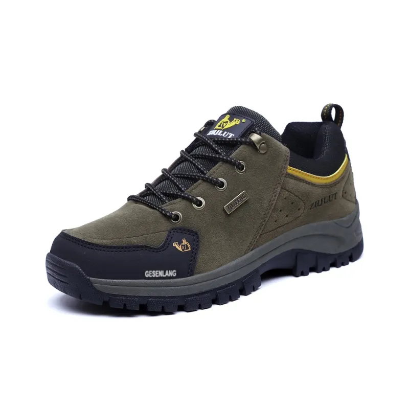 GESENLANG Anti Slip And Wear Resistant Coverage Low Top Outdoor Shoes Men's Dark Green-1