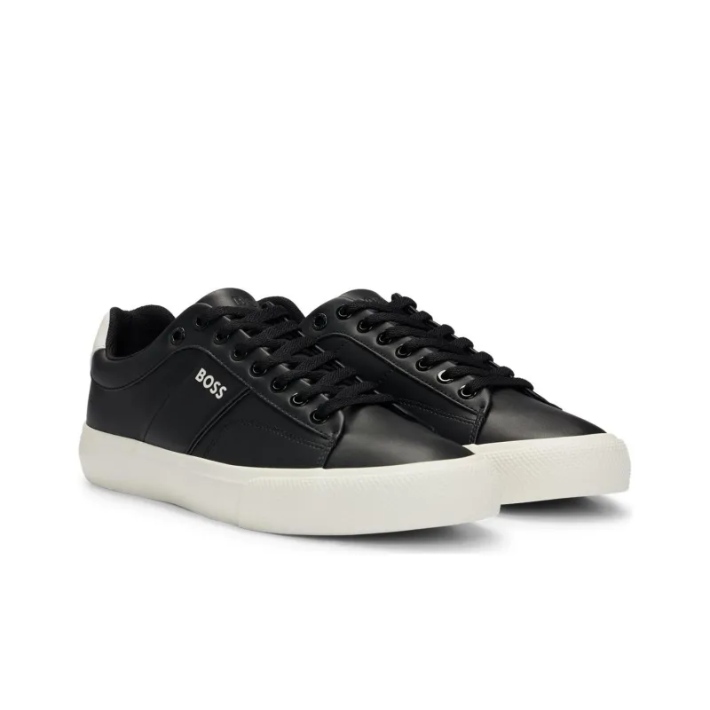 HUGO BOSS Low Top Skateboard Shoes Men's Black-2